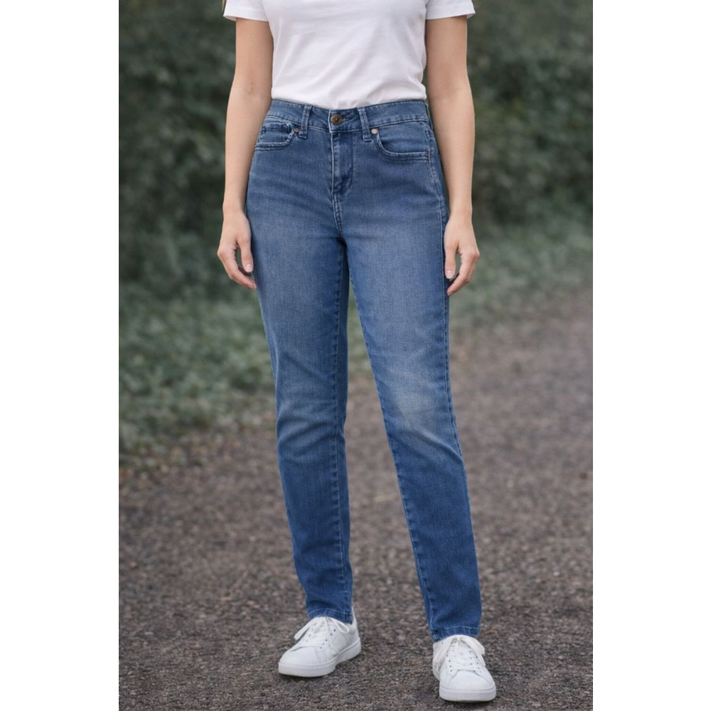 Seven7 Skinny Fit Denim Jeans Womens Size 4 Stretch Blue Mid Rise 5 Pocket